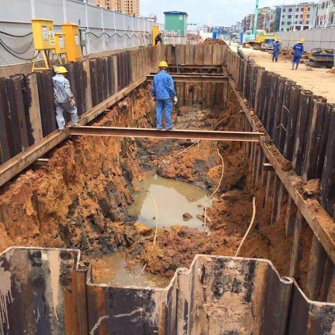 건설을 위한 400X100X10.5mm 유형 2 뜨거운 굴려진 U 타입 강널 말뚝